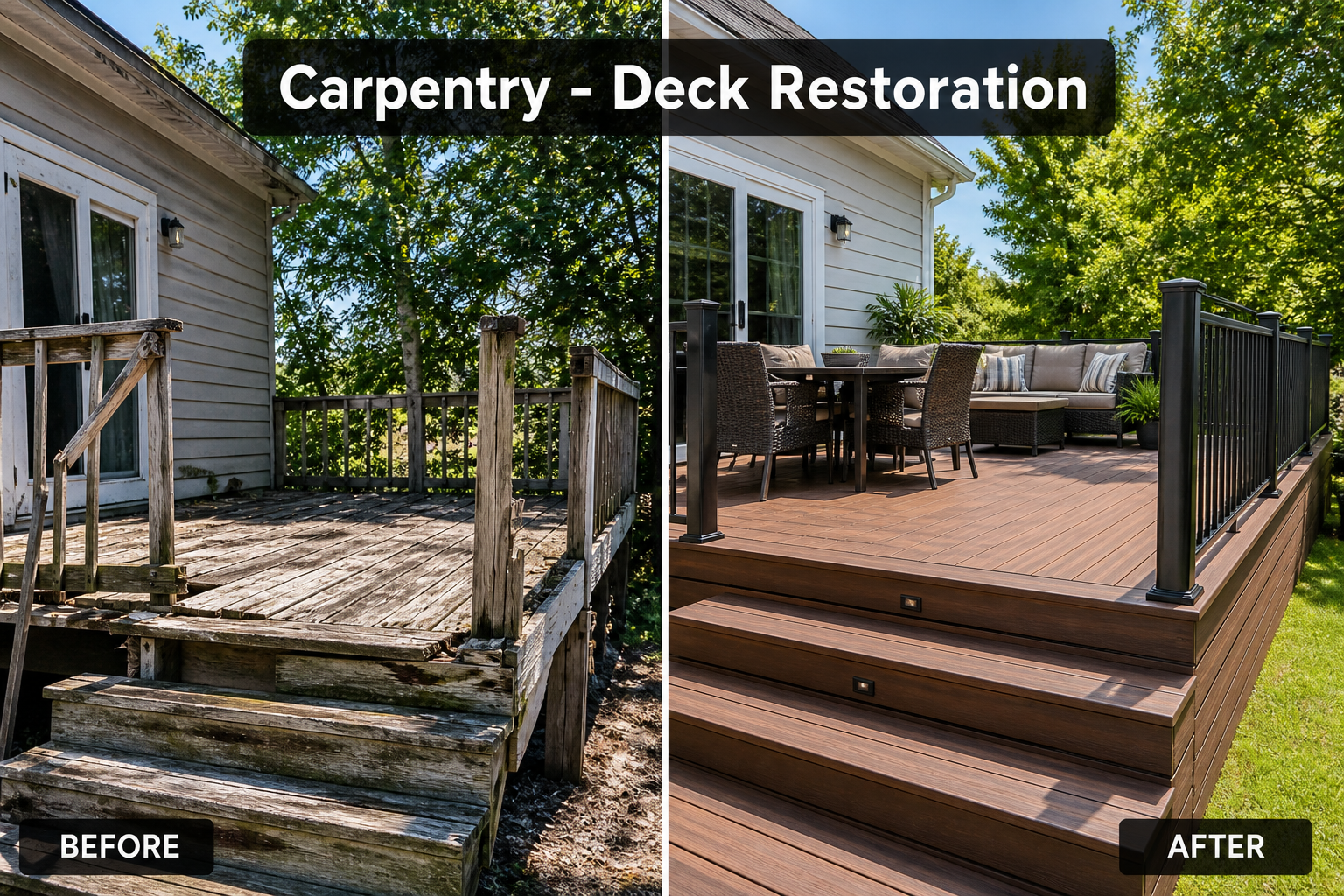 Deck Restoration - Before and After