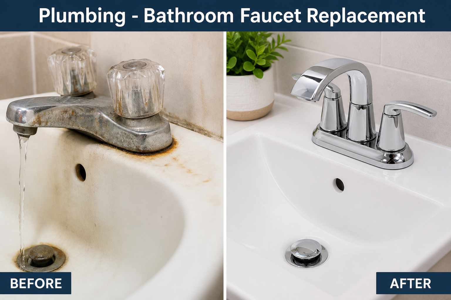 Bathroom Plumbing - Before and After